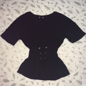 Front corset style t-shirt